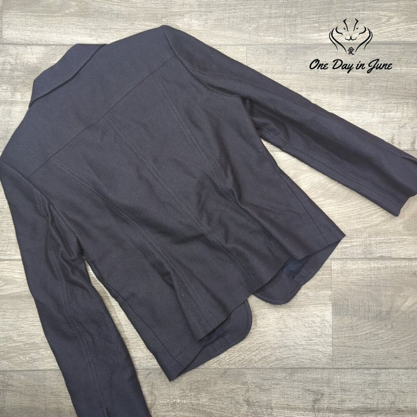 Talbots Petites 2 Button Blazer Navy Textured Size 8