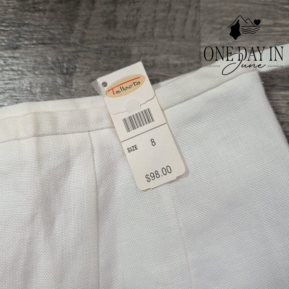 Talbots Irish Linen Women's White Straight Leg Dress Pants NWT Size 8