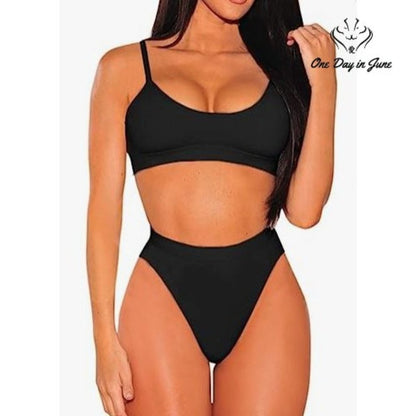 Pink Queen Push Up High Waist Cheeky Bikini Swimsuit Size M