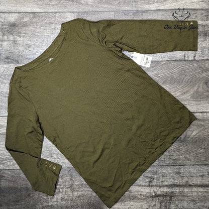 St. John's Bay Classic Boat Neck Long Sleeve Top Size S