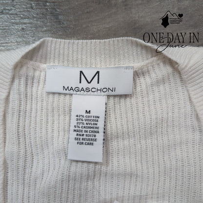 Magaschoni Cashmere Blend Cardigan Sweater Size M