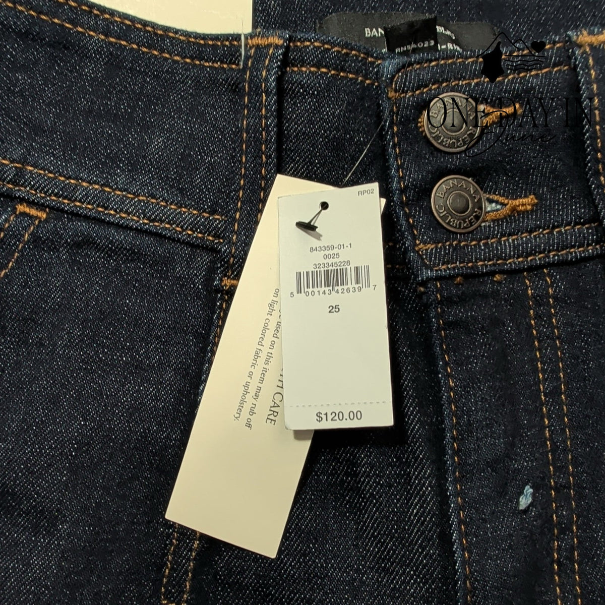 Banana Republic High Rise Wide Leg Jeans Dark Wash Denim NWT Size 0 (25)