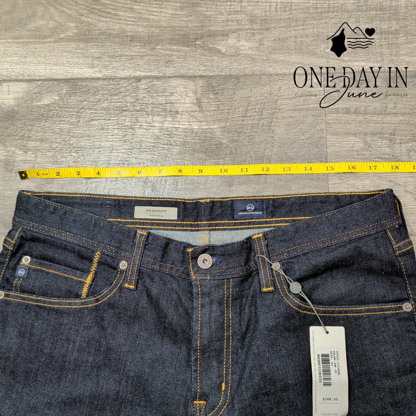 AG Adriano Goldschmied The Graduate Straight Leg Jeans Size 34X34