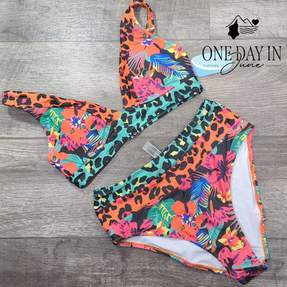 Hilinker High Waist Bikini Swimsuit Size S