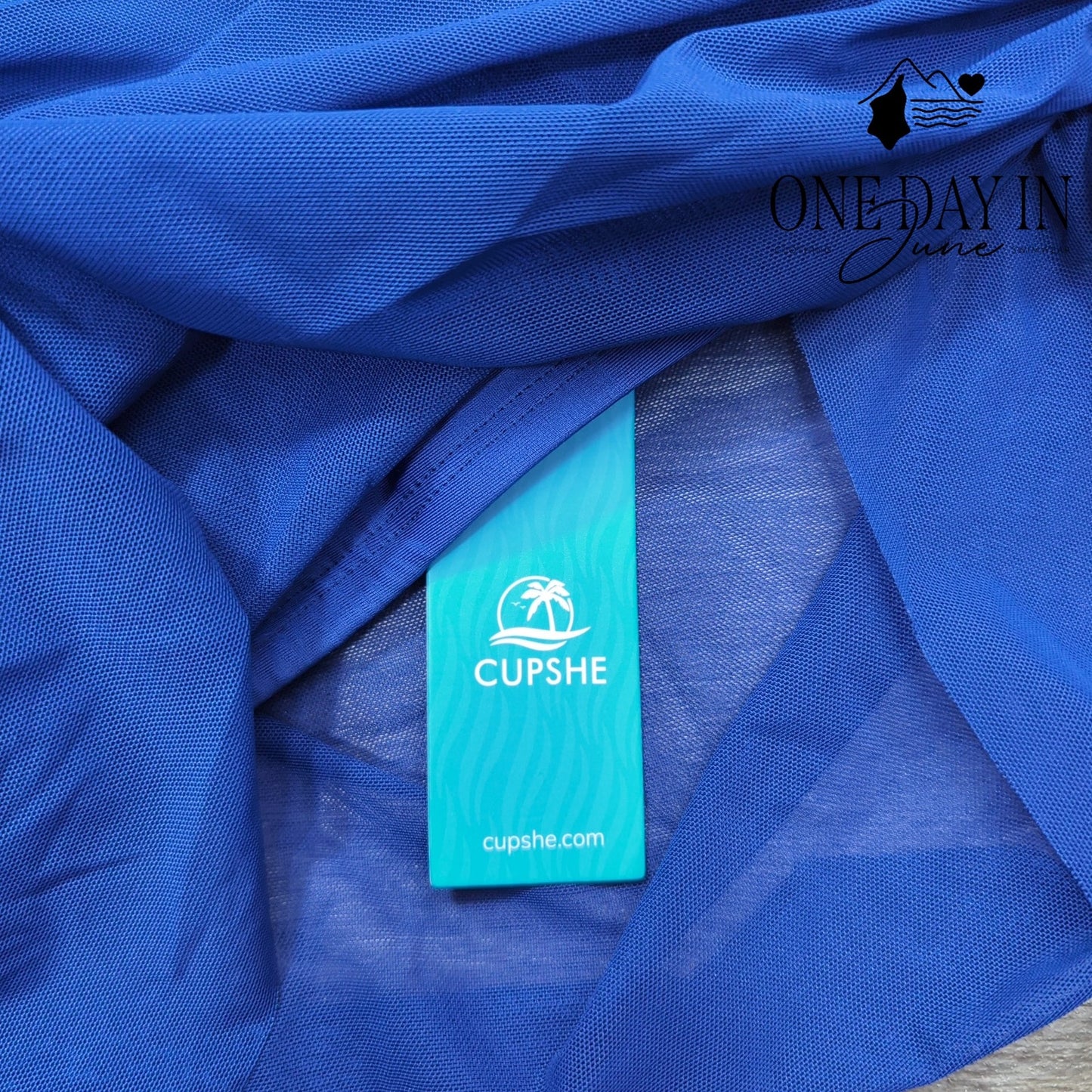Cupshe One Shoulder Mesh Bikini Swimsuit Size XL