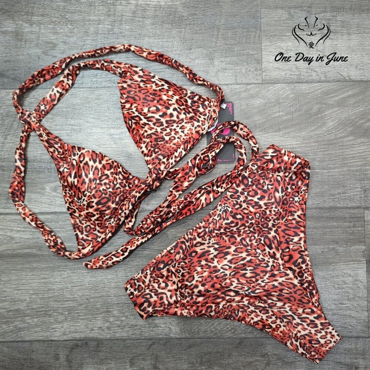 Shekini Halter Bandage Bikini Swimsuit Size M