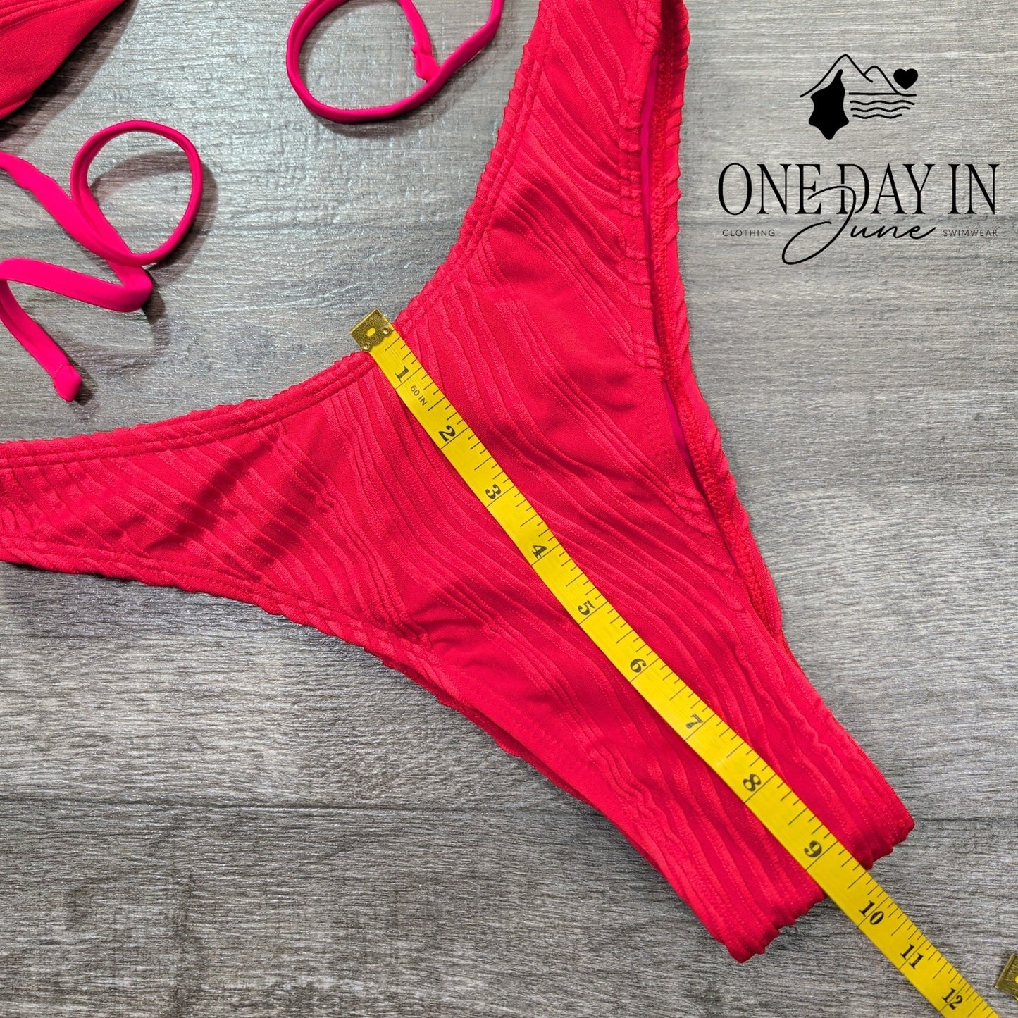 Zaful Textured Cheeky Bikini Swimsuit Size S