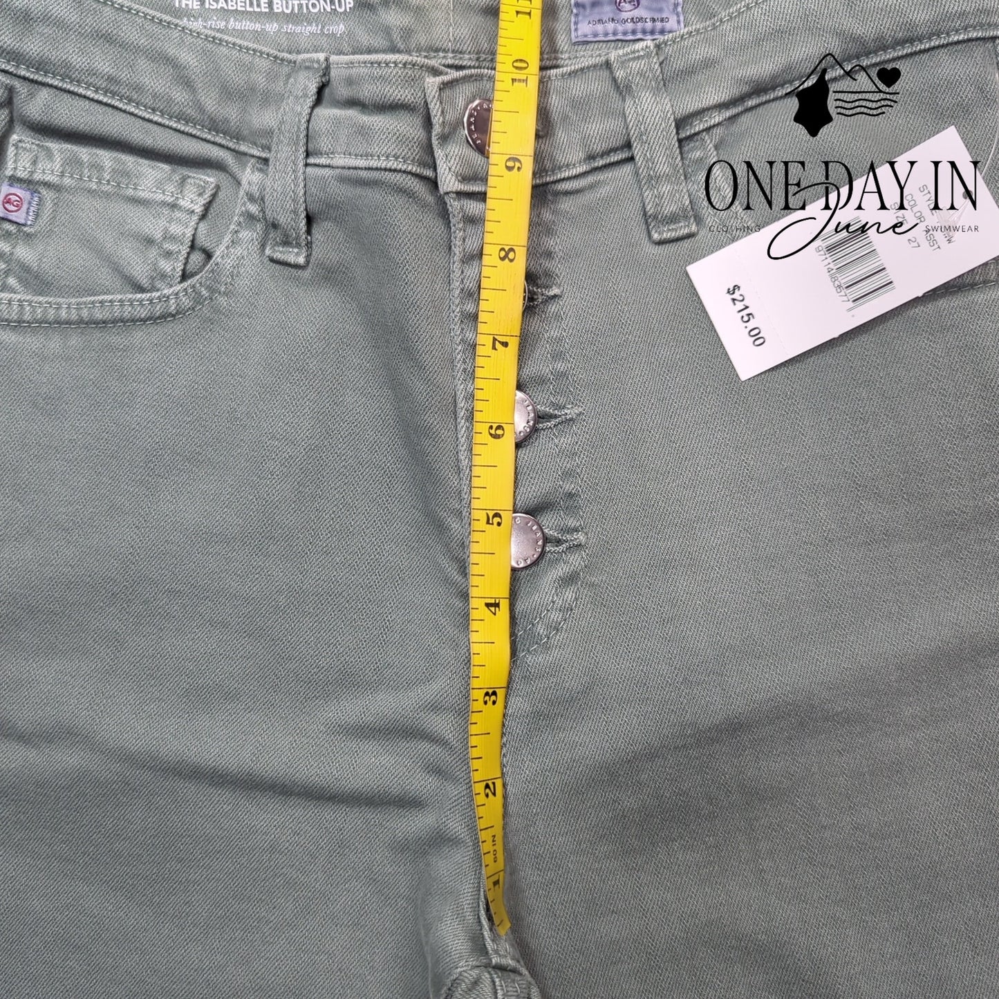 Adriano Goldschmied The Isabelle Button Up High Rise Crop Jeans Size 27 (4)