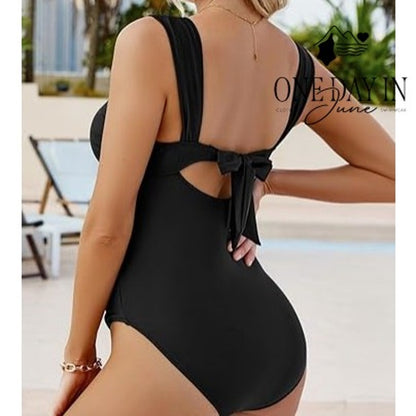 CiciBird Tie Back Keyhole One Piece Swimsuit Size L