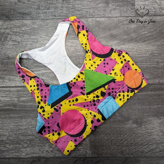 ISMV Retro Padded Racerback Crop Yoga Top Size S