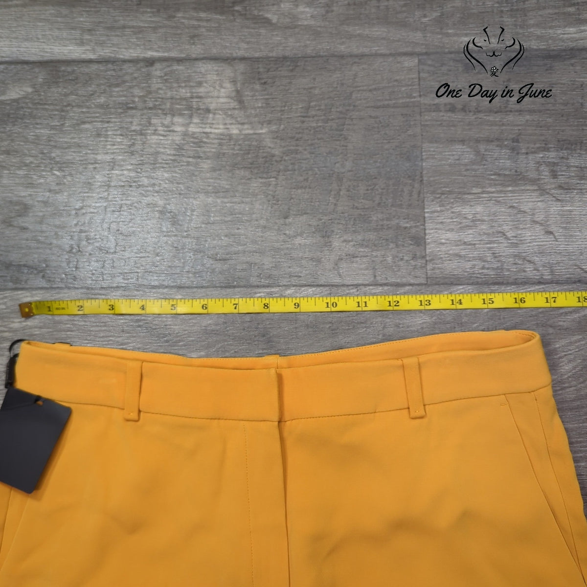 Massimo Dutti Straight Leg Tailored Dress Pants Mustard Yellow NWT Size 12