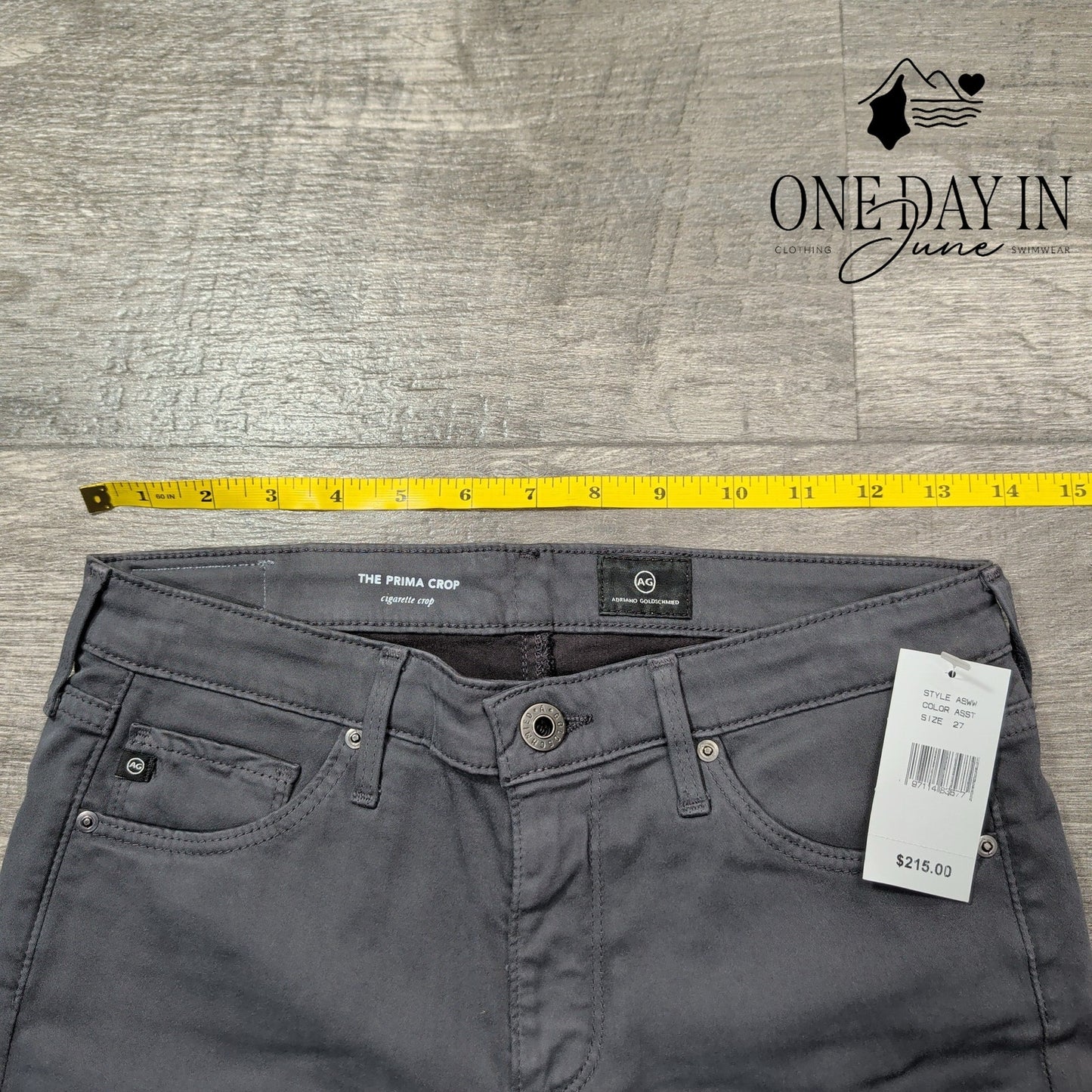 AG Adriano Goldschmied The Prima Crop Cigarette Crop Jeans Size 4 (27)