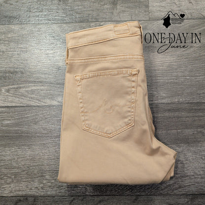 AG Adriano Goldschmied The Prima Mid Rise Cigarette Jeans Beige NWT Size 4 (27)