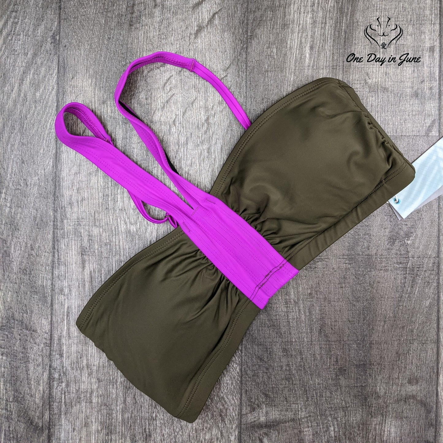 Coastal Blue Green/Purple Bikini Top Size M (8-10)