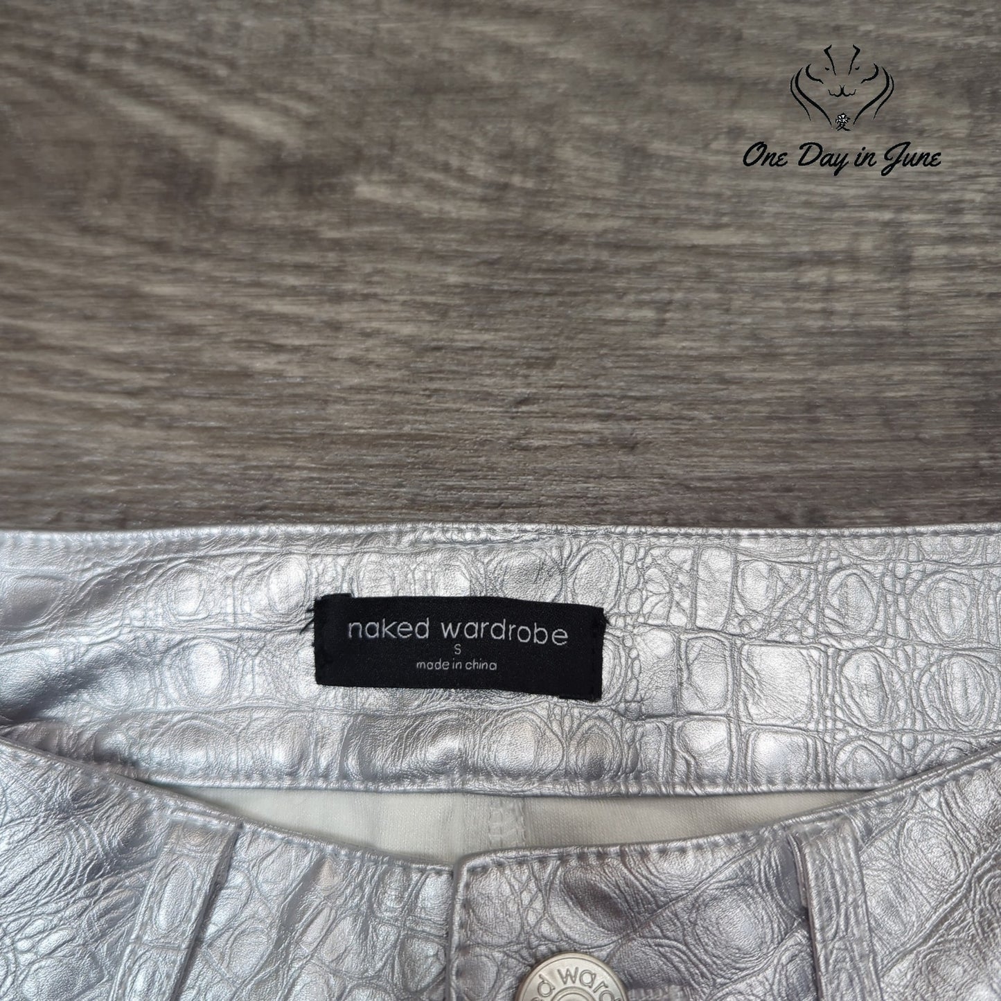 Naked Wardrobe Faux Crocodile Pants Size S