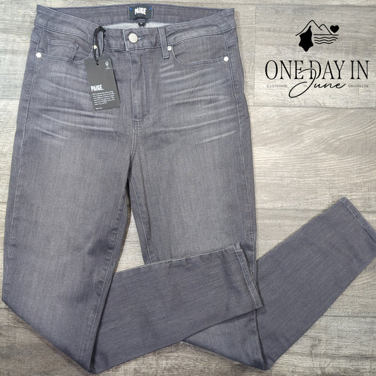 Paige Hoxton Ultra Skinny High Rise Jeans Gray NWT Size 31 (12)