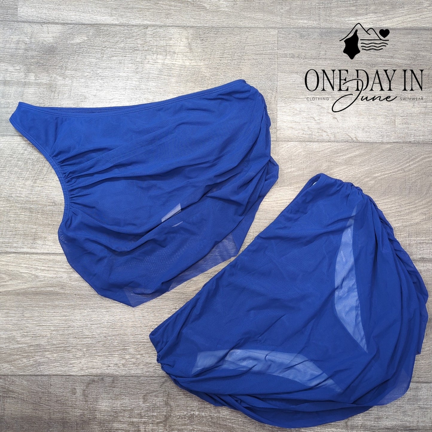 Cupshe One Shoulder Mesh Bikini Swimsuit Size XL