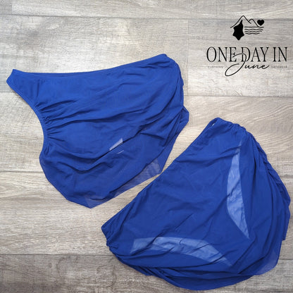 Cupshe One Shoulder Mesh Bikini Swimsuit Size XL