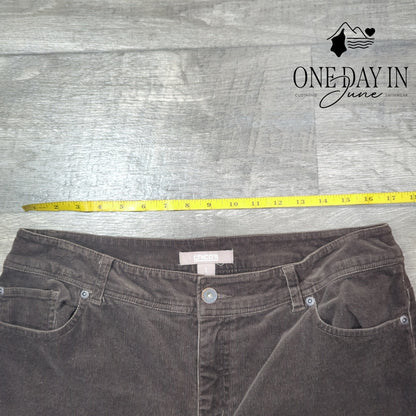 Chico's Straight Leg Corduroy Pants Size Chico's 1 (8)
