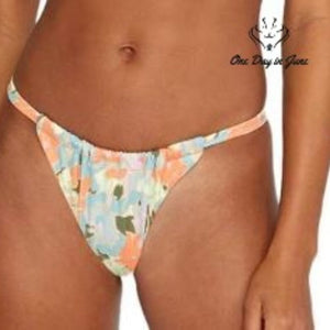 RVCA On The Road French Bikini Bottom Chai Floral High Cut NWT Size XL