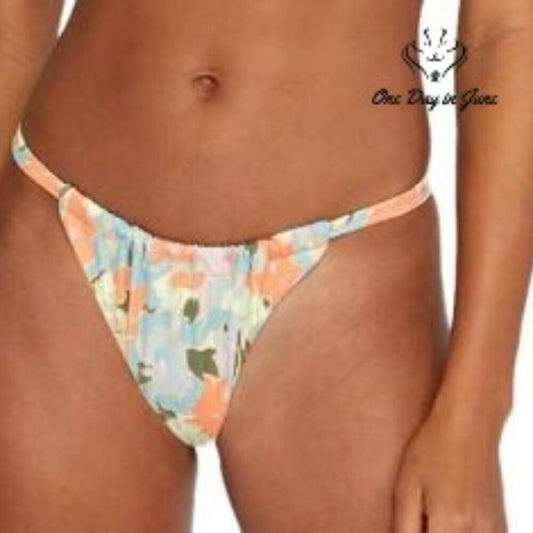 RVCA On The Road French Bikini Bottom Chai Floral High Cut NWT Size XL