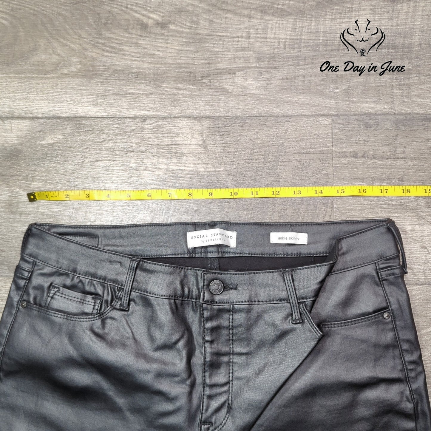 Social Standard Faux Leather Ankle Skinny Pants Size 16