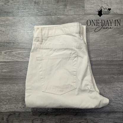 Gap Bootcut Ankle Pants Ivory Cream Mid Rise NWT $39.50 Size 8