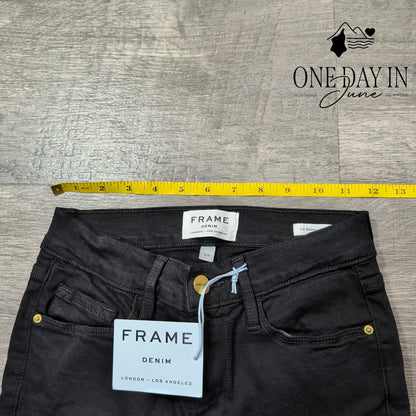 Frame Denim Le Skinny Black Stretch Skinny Jeans NWT Size 00 (24)