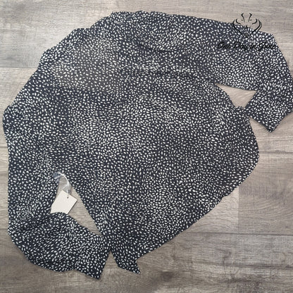 Worthington Long Sleeve Button Front Sheer Top Size XS