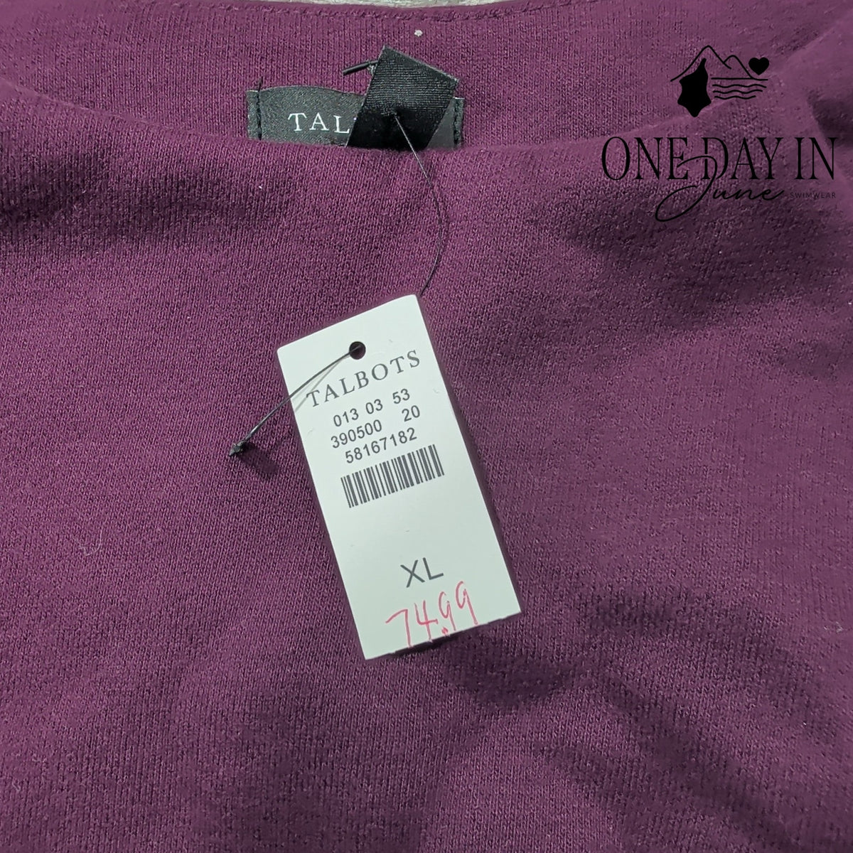 Talbots Long Sleeve Plum Purple Sweatshirt Pullover Size XL