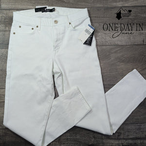 Ralph Lauren Curvy Mid Rise Skinny Jeans White NWT Size 6