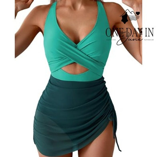 B2Prity Cross Front Cutout One Piece Swimsuit Size XL