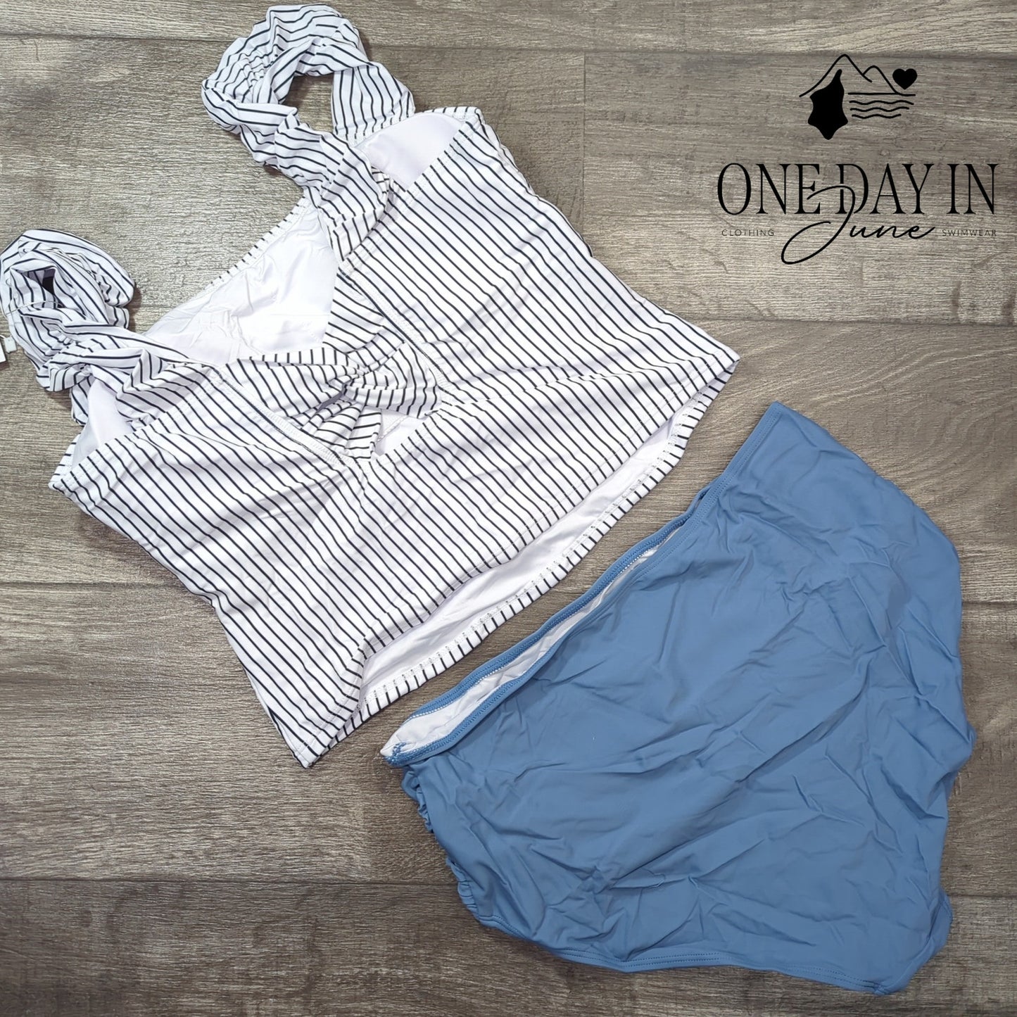 Eomenie Ruffle Shoulder Twist Back Bikini Swimsuit Size XL