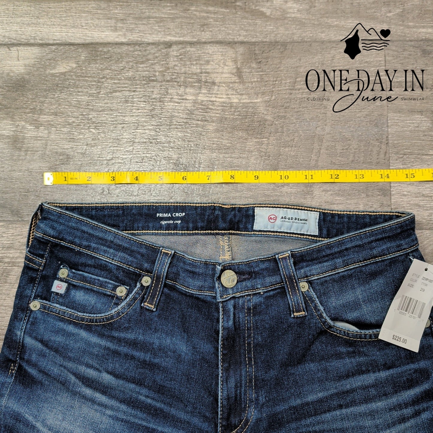 AG Adriano Goldschmied The Prima Cigarette Crop Jeans Size 8