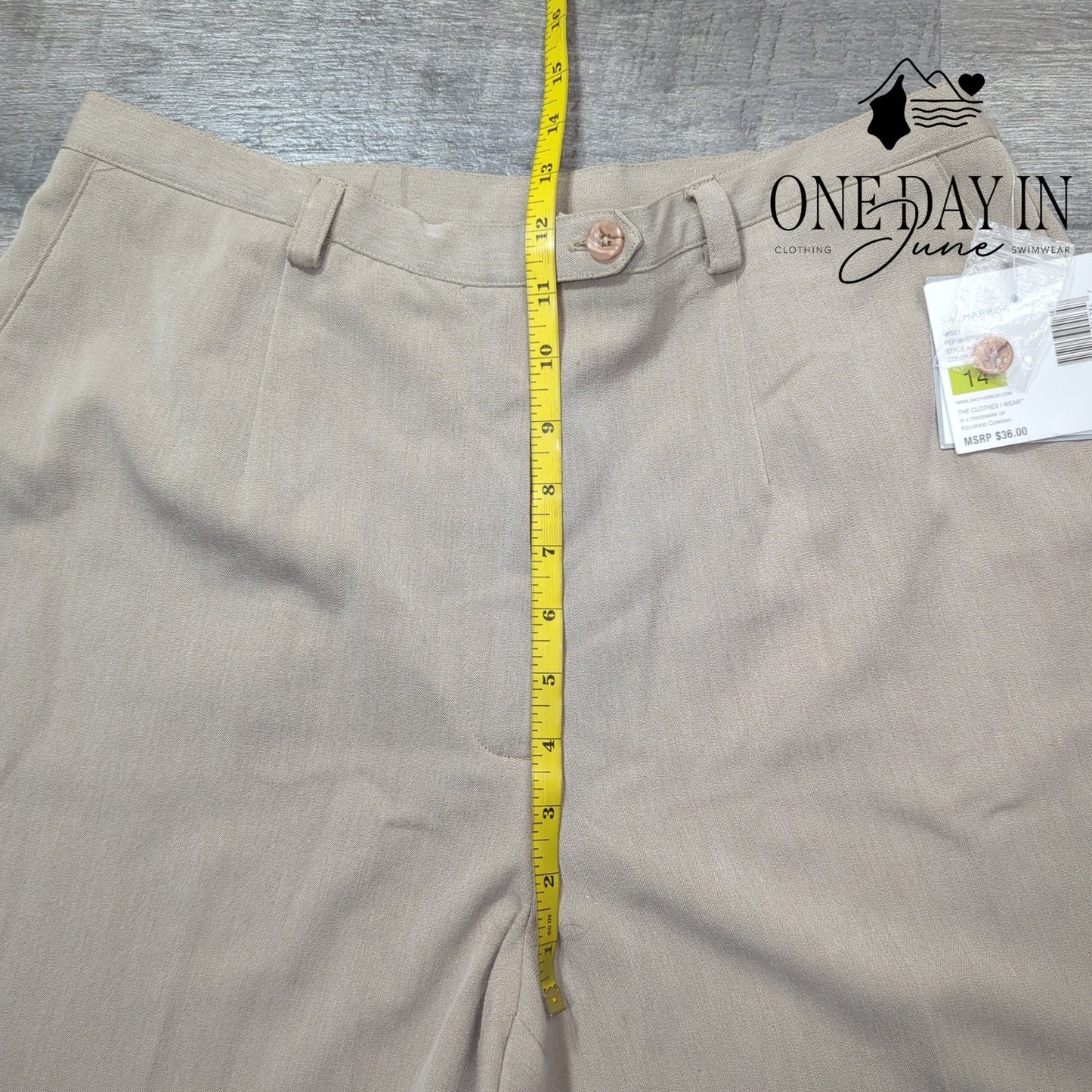 Sag Harbor Comfort Stretch Short Pants Size 14
