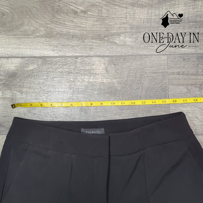 Talbots Black Wide Leg Dress Pants NWT Career Office Trousers Size 12