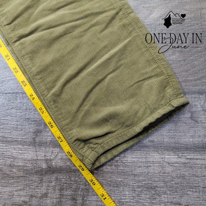AG Adriano Goldschmied The Mari High Rise Straight Corduroy Olive NWT Size 4