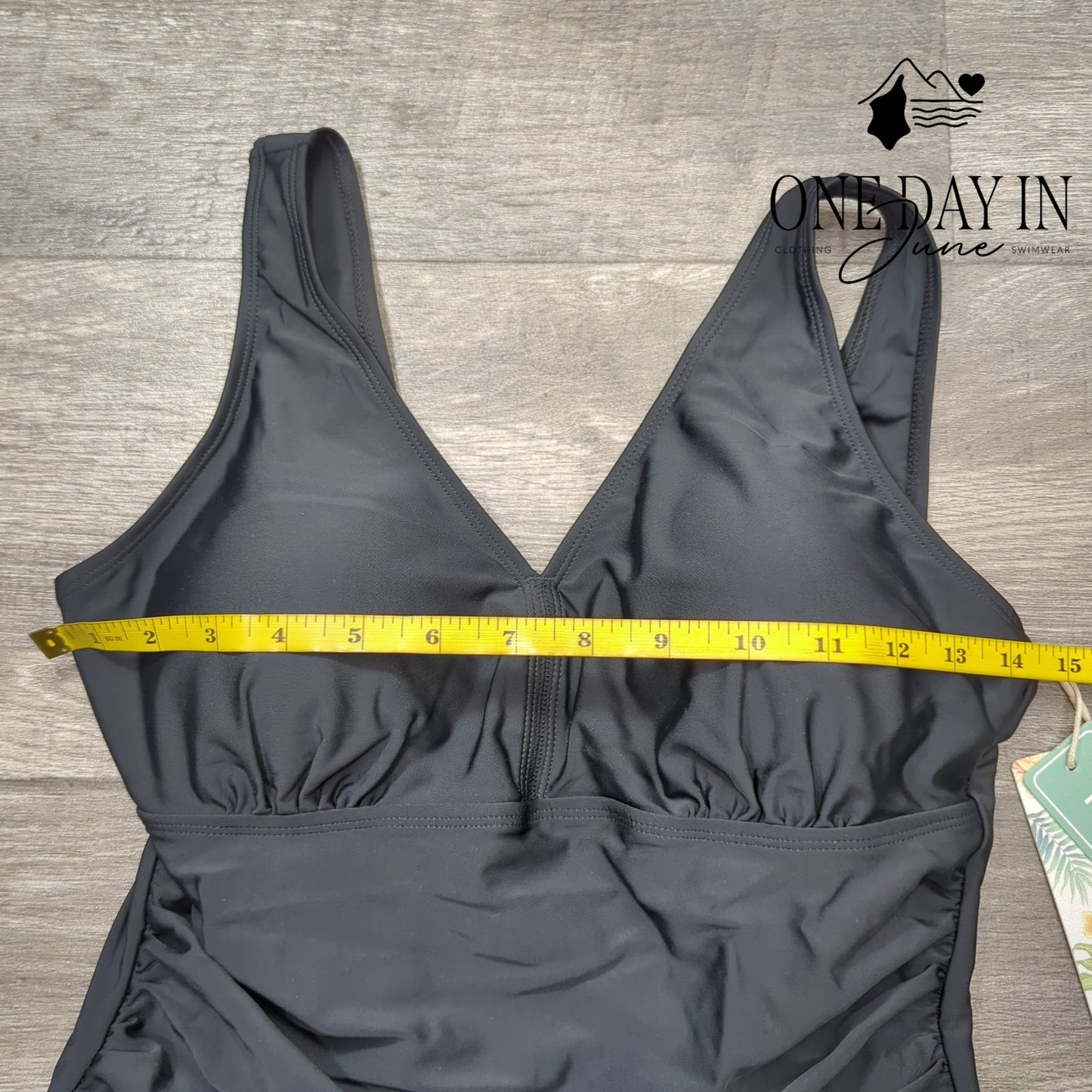 Shekini Twist Front Boyshort Swimdress One Piece Swimsuit Size S