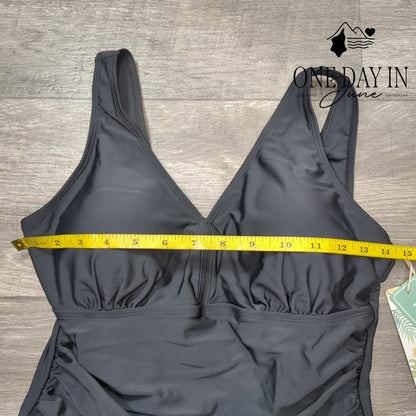 Shekini Twist Front Boyshort Swimdress One Piece Swimsuit Size S