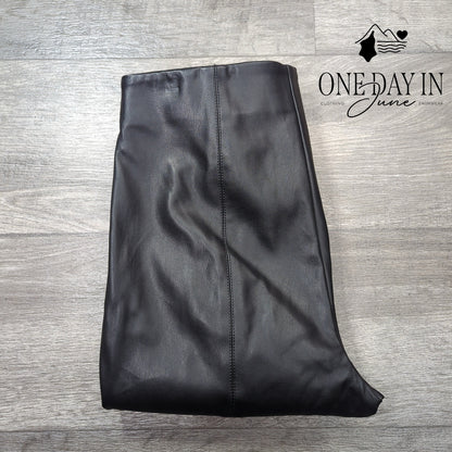 Ann Taylor Petite Faux Leather Pants Size MP