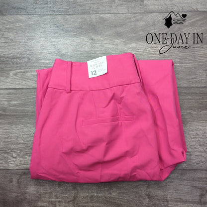 Lane Bryant Petite Perfect Drape High Rise Wide Leg Capri Pant Pink NWT Size 12P