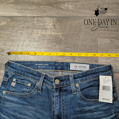 AG Adriano Goldschmied The Farrah High Rise Skinny Jeans Blue NWT Size 4 (27)