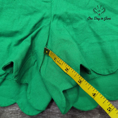 J. Crew Scallop Edge Flat Front Shorts Size 8