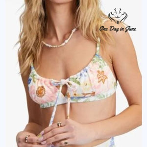 Billabong UR A Dream Coco Bralette Bikini Top Floral 14 NWT $65.95 Size XL