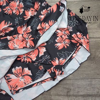 Shekini Twist Front Boyshort Swimdress One Piece Swimsuit Size L