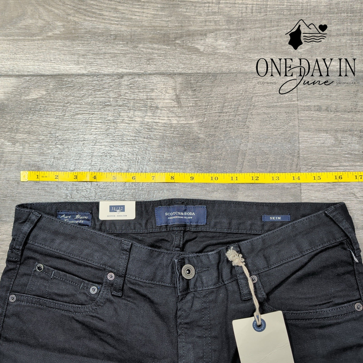 Scoth & Soda Skim Skinny Fit Jeans Black Stretch Denim NWT Size 31X32