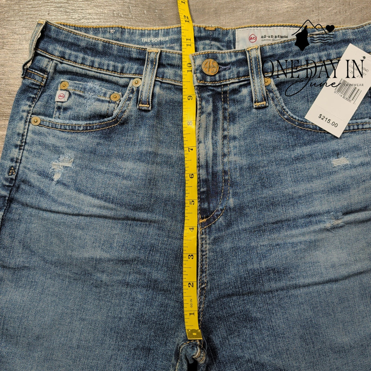 AG Adriano Goldschmied The Sophia High Rise Skinny Jeans Blue NWT Size 4 (47)