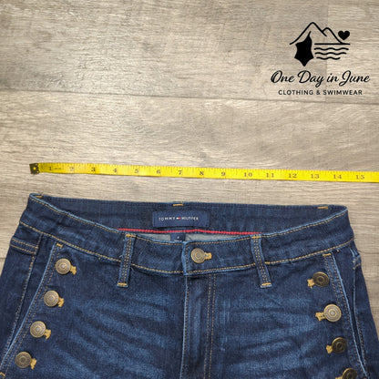 Tommy Hilfiger Button Accent Denim Shorts Size 4