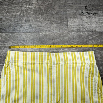 Loft Striped Denim Skirt Size 6
