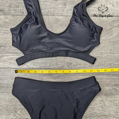 Blooming Jelly Crop Top High Rise Bikini Swimsuit Size S